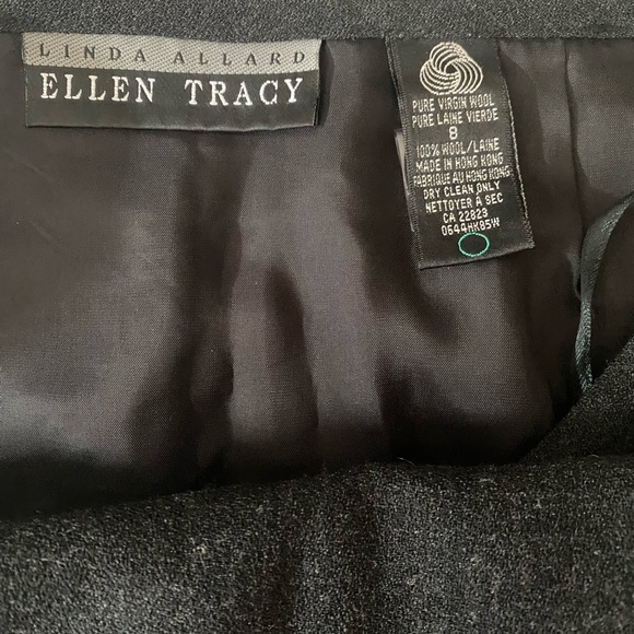 Vintage  - Linda Allard Ellen Tracey 100% Wool Pencil Skirt. - Picture 6 of 9